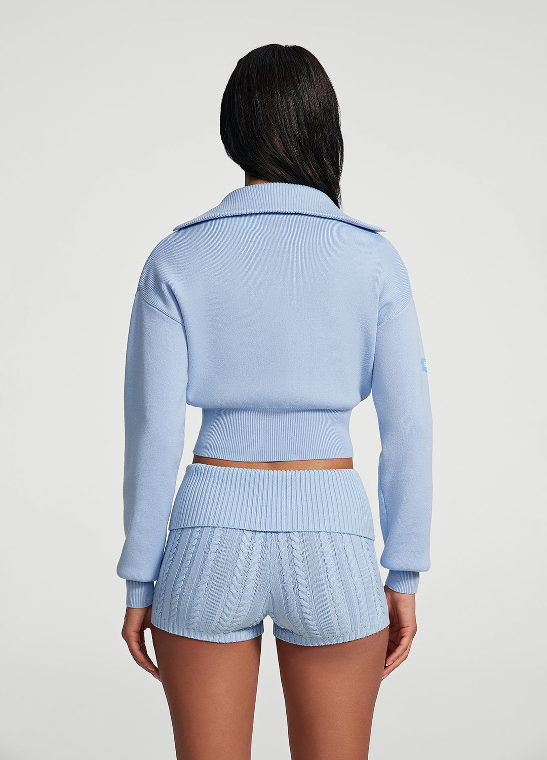 Knit Cropped Zip-Up Jacket - Image 2