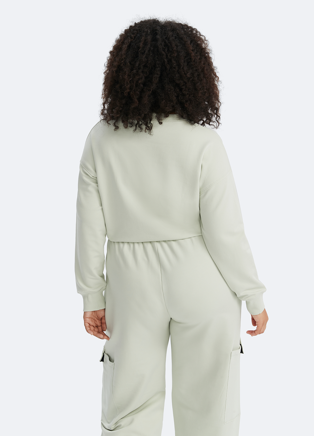 Cropped Sweatshirt with Drawstring - Image 9