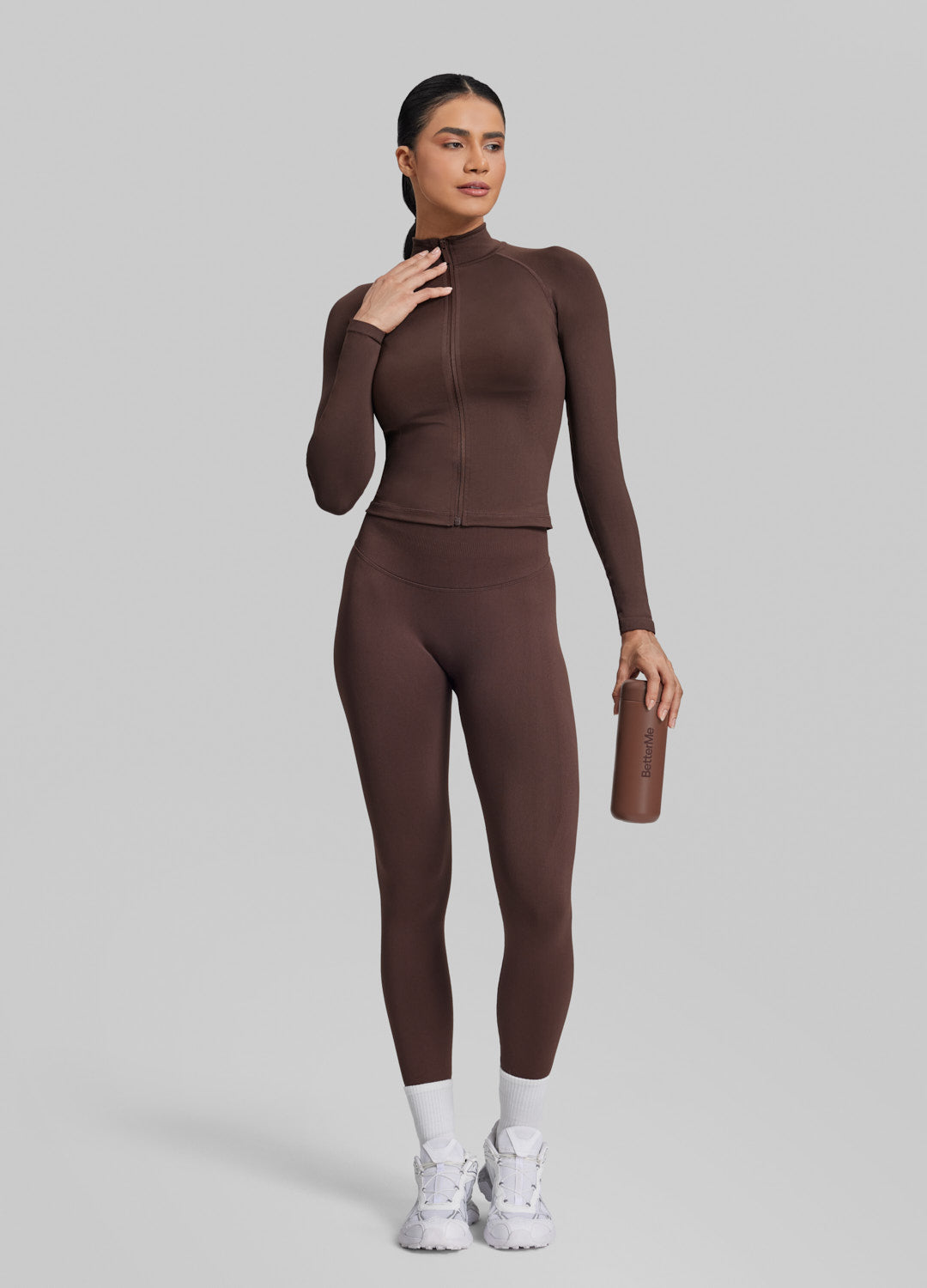 Ultrasculpt Longline Full Zipper Seamless Breathable Warm Jacket - Image 5