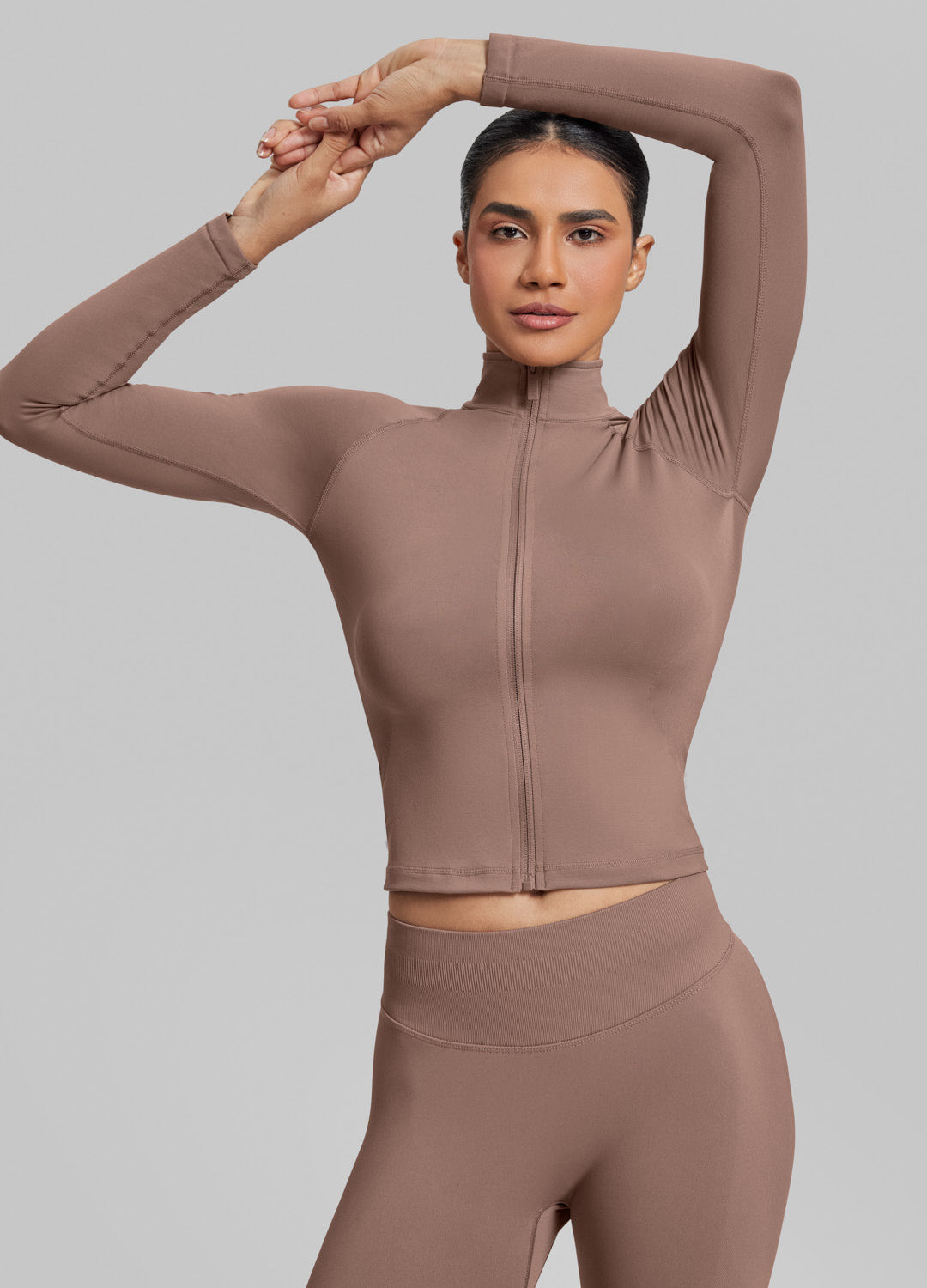 Ultrasculpt Longline Full Zipper Seamless Breathable Warm Jacket - Image 4