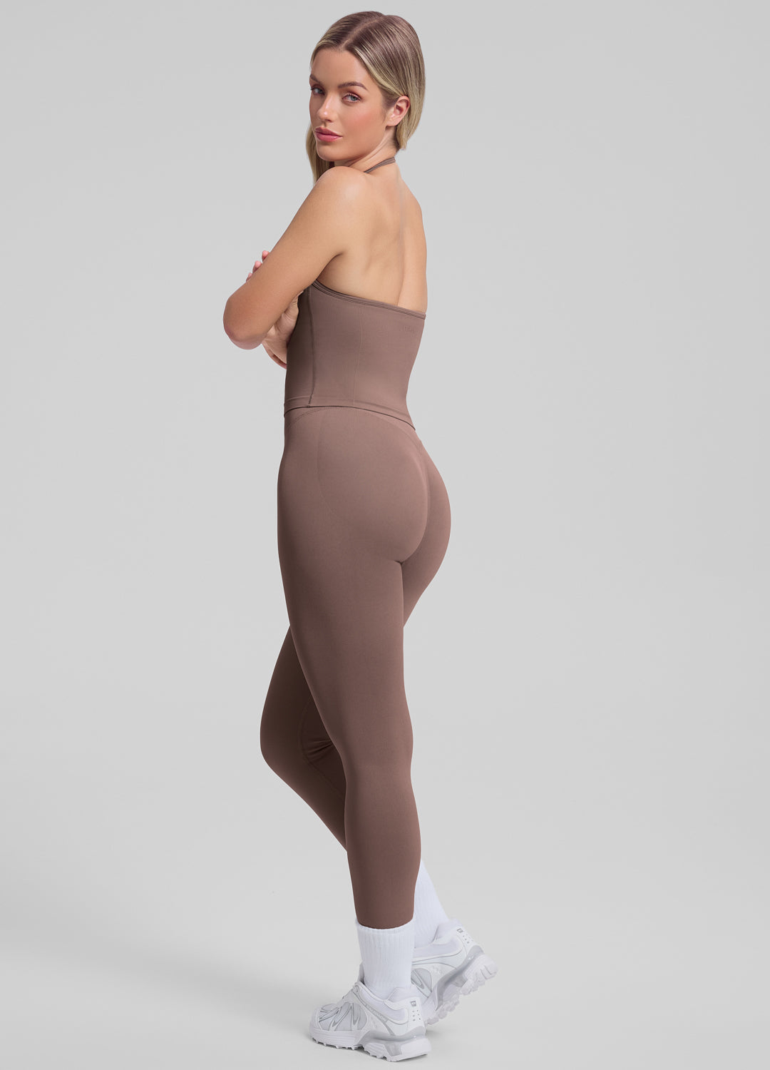 Ultrasculpt High Waisted Butt Lifting Tummy Control Shaping Training Leggings - Image 3