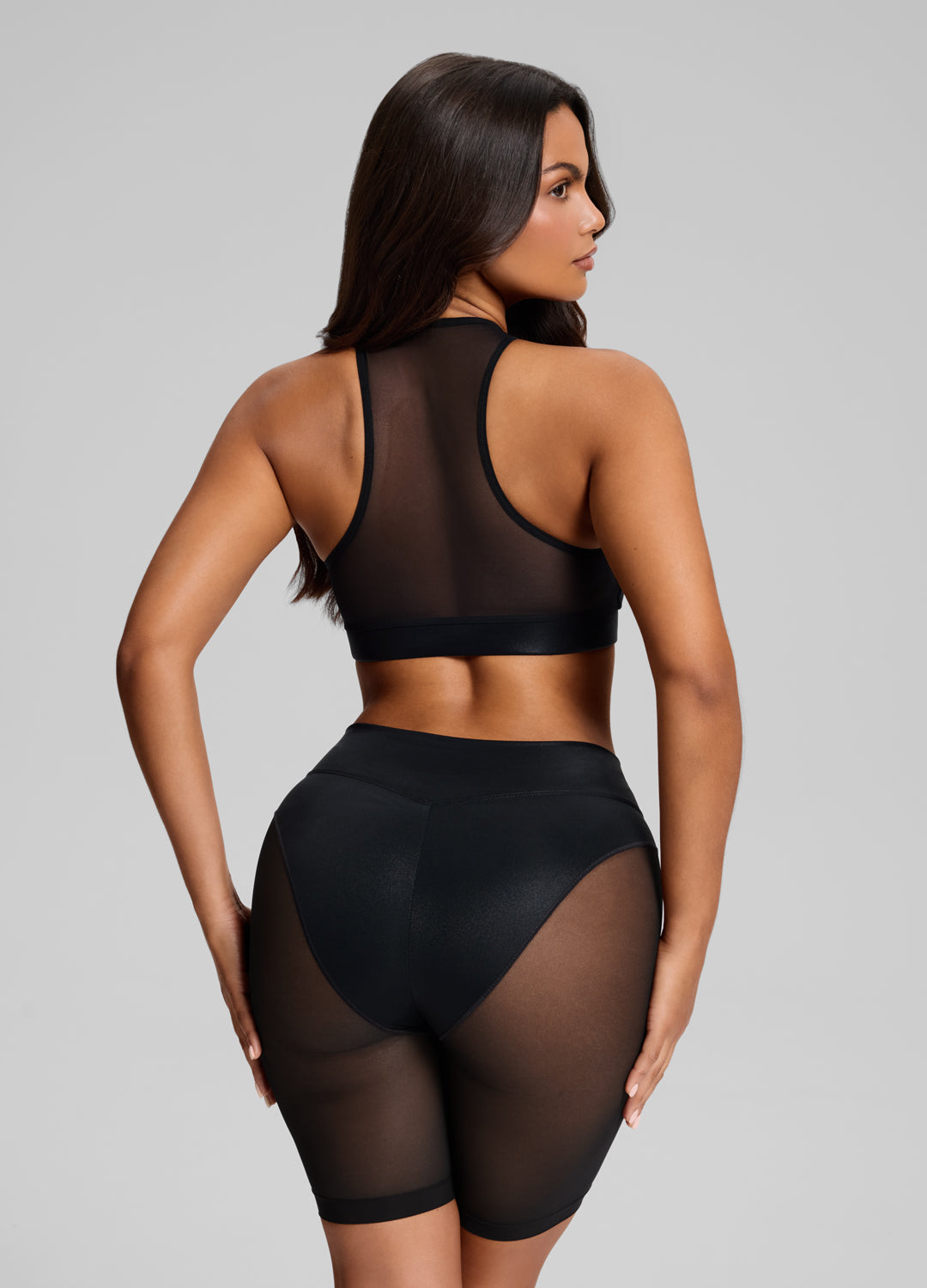 Sculpt Mesh Panel High-Neck Top - Image 4