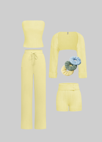 Cozy Cable Knit Set