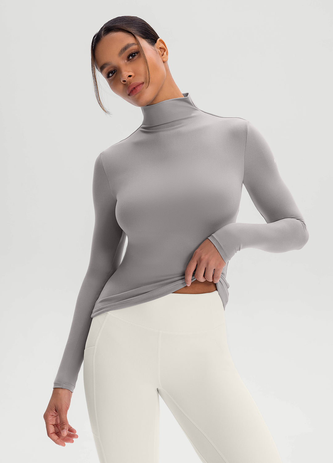 Mock Neck Long Sleeve Top - Image 4
