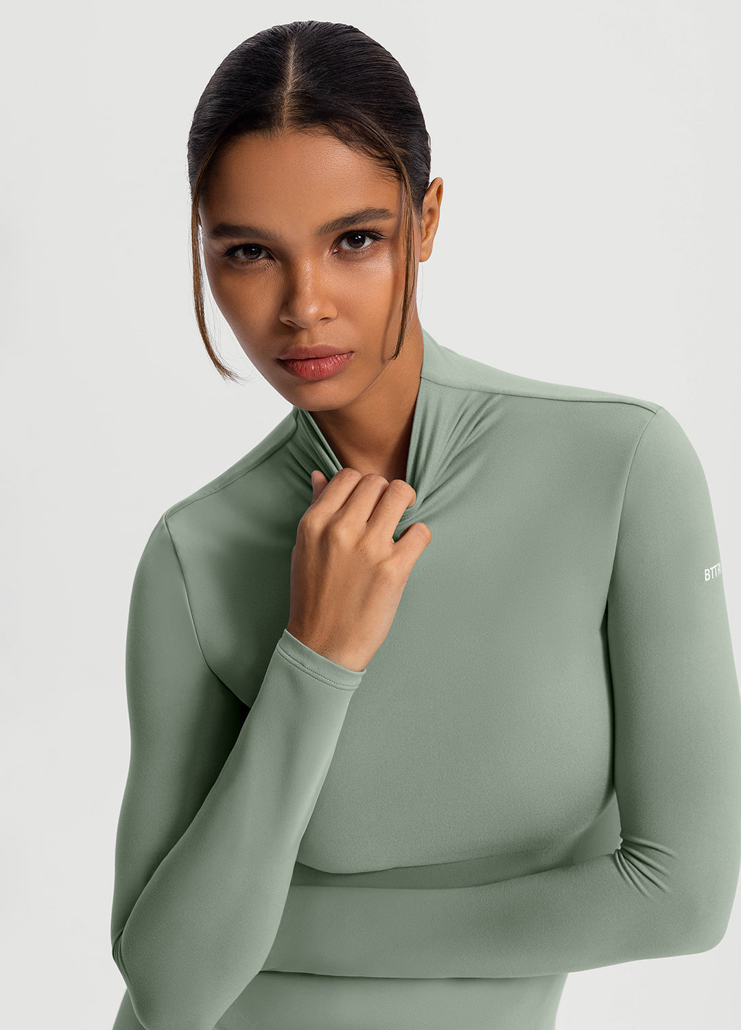Mock Neck Long Sleeve Top - Image 5