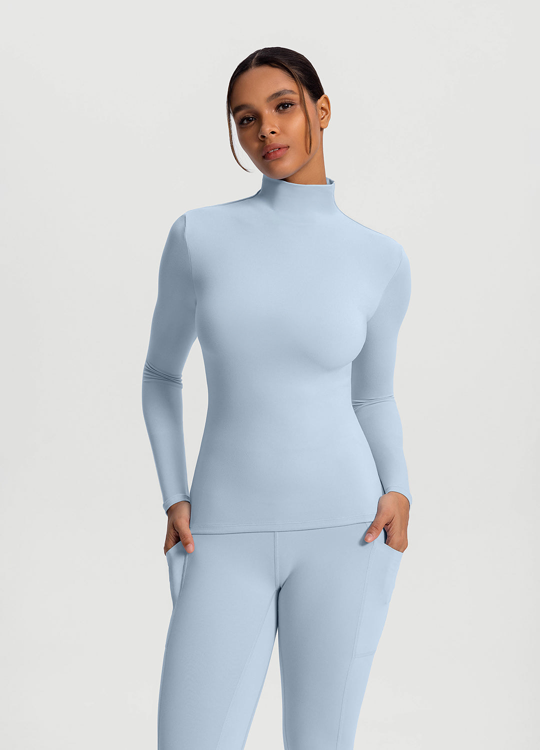 Mock Neck Long Sleeve Top