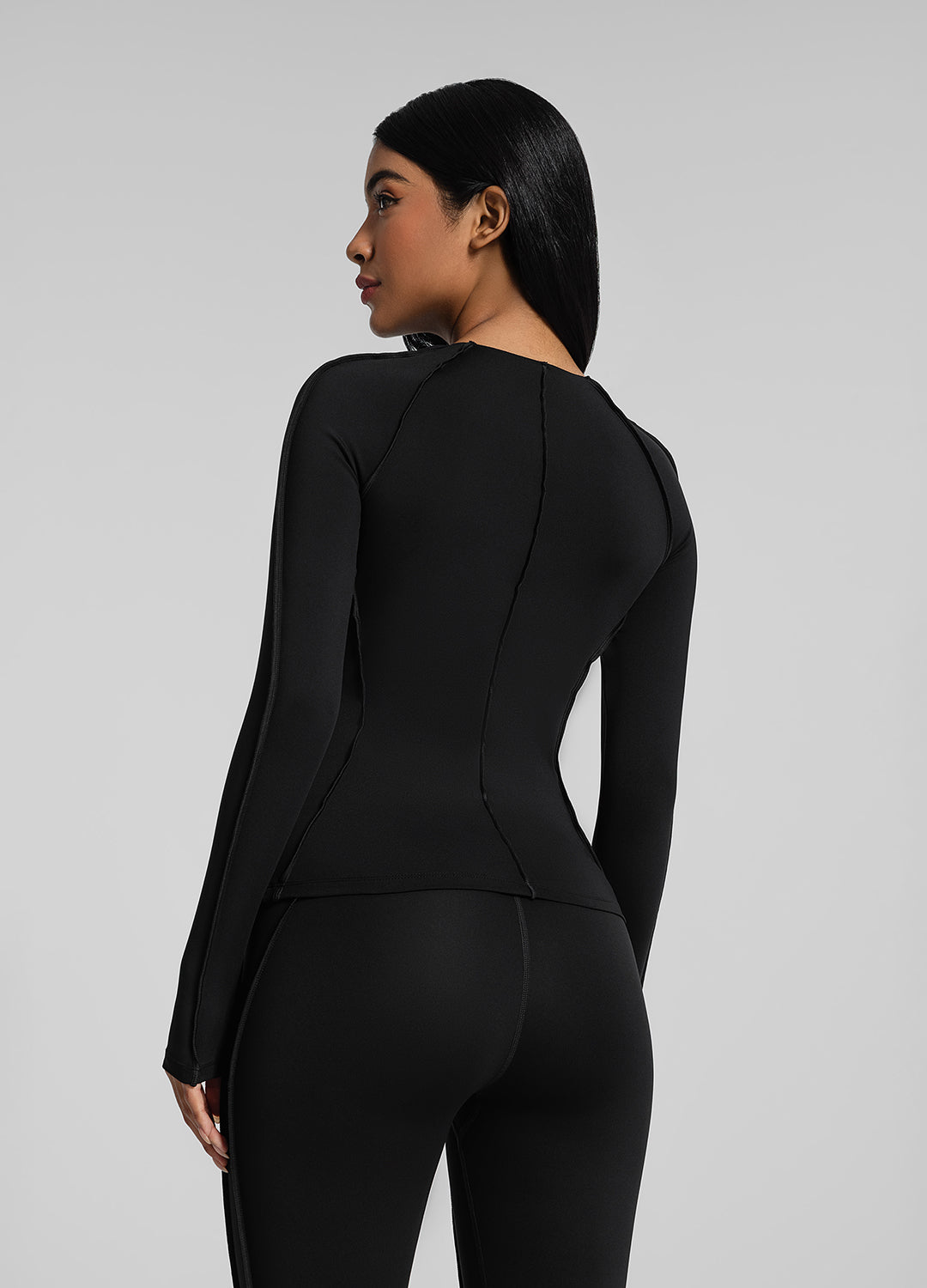 Contour Stitch Long Sleeve Top - Image 3