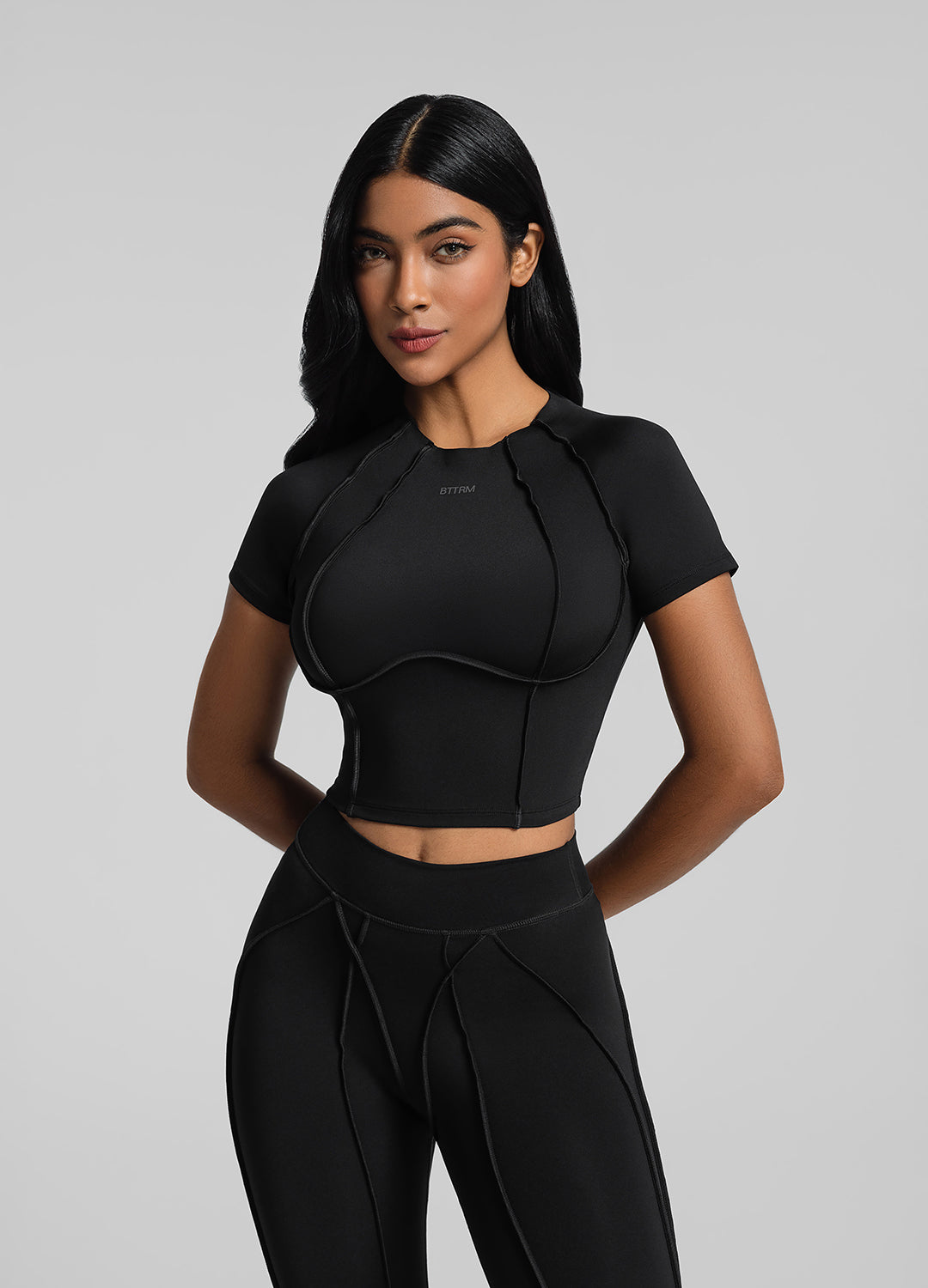 Contour Stitch Crop Top - Image 2