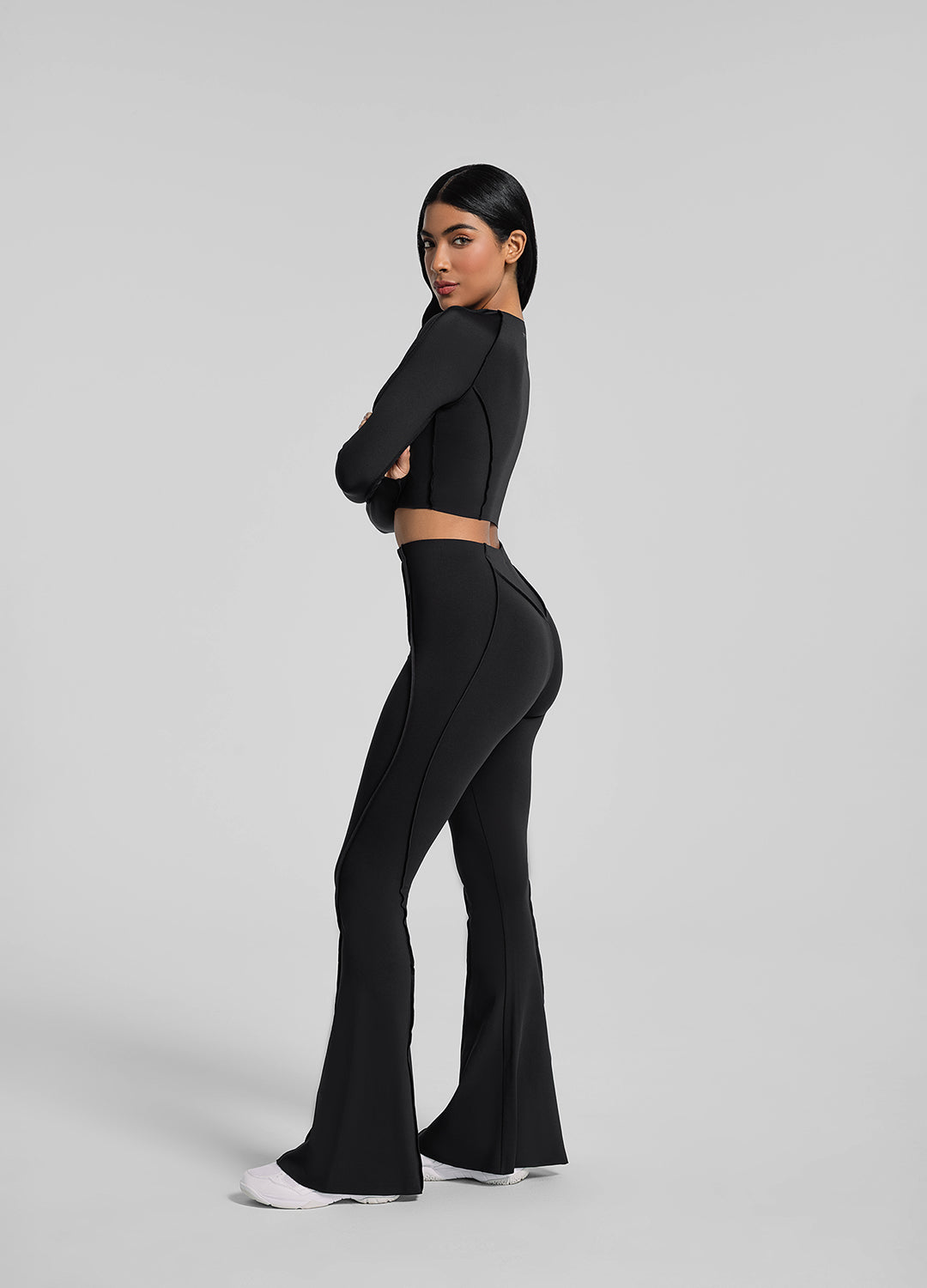 Contour Stitch Long Sleeve Crop - Image 2