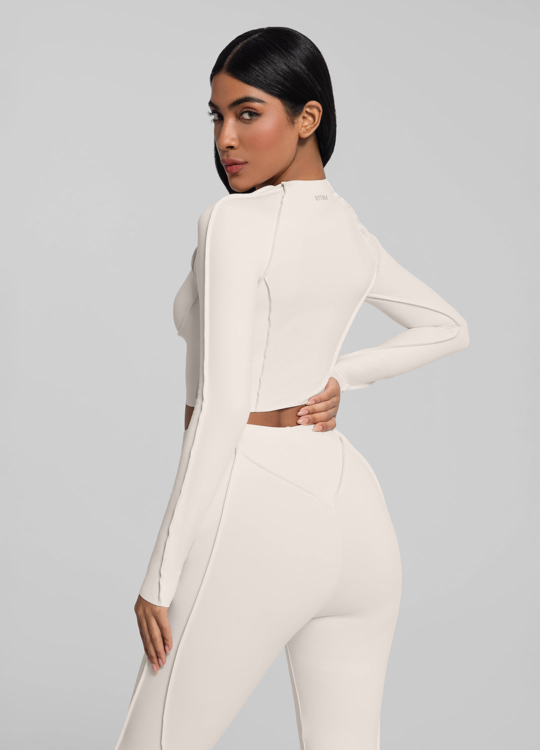 Contour Stitch Long Sleeve Crop - Image 3