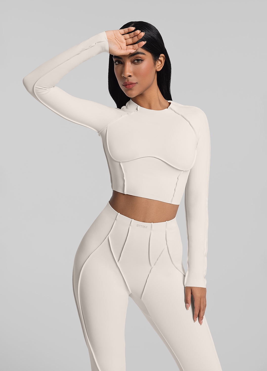 Contour Stitch Long Sleeve Crop - Image 5