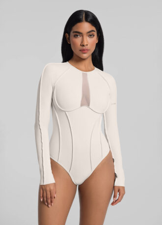 V-Panel Mesh Bodysuit