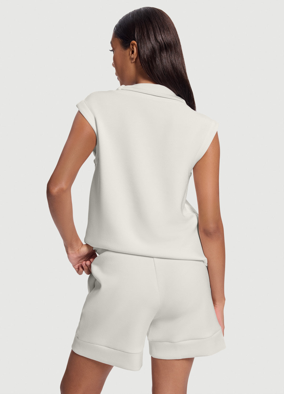 Sleeveless Half-Zip Sweatshirt - Image 3