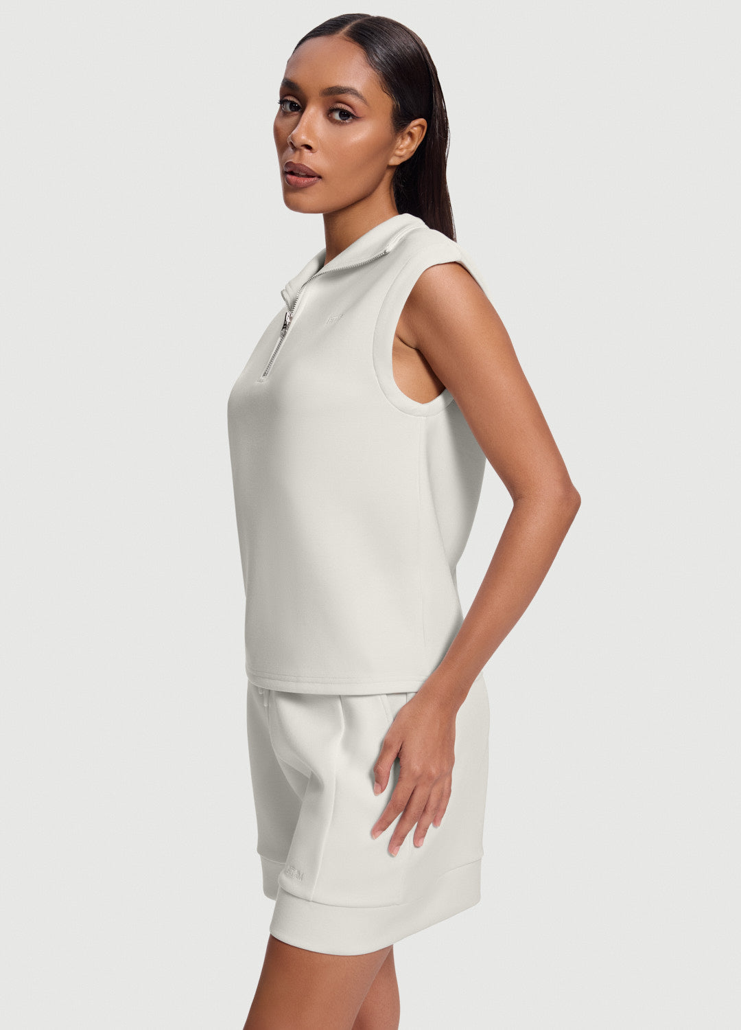 Sleeveless Half-Zip Sweatshirt - Image 2