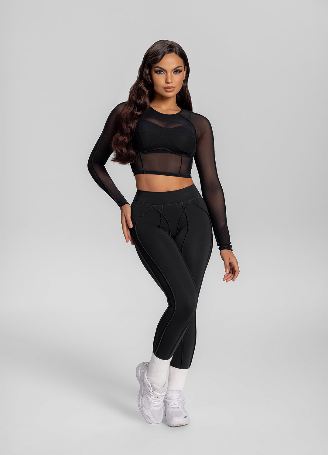 Contoured Sheer Long Sleeve Crop - Image 6