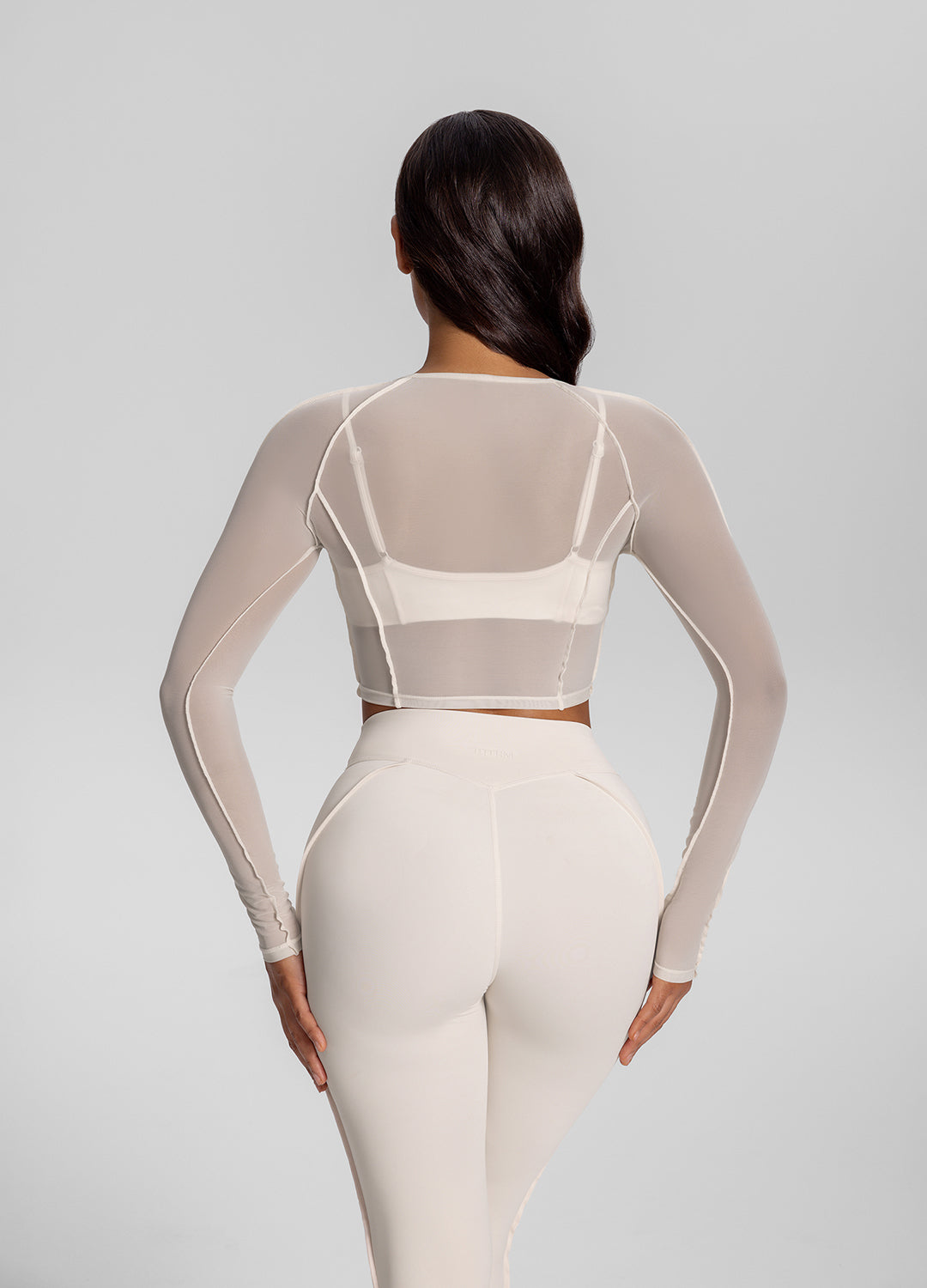 Contoured Sheer Long Sleeve Crop - Image 3