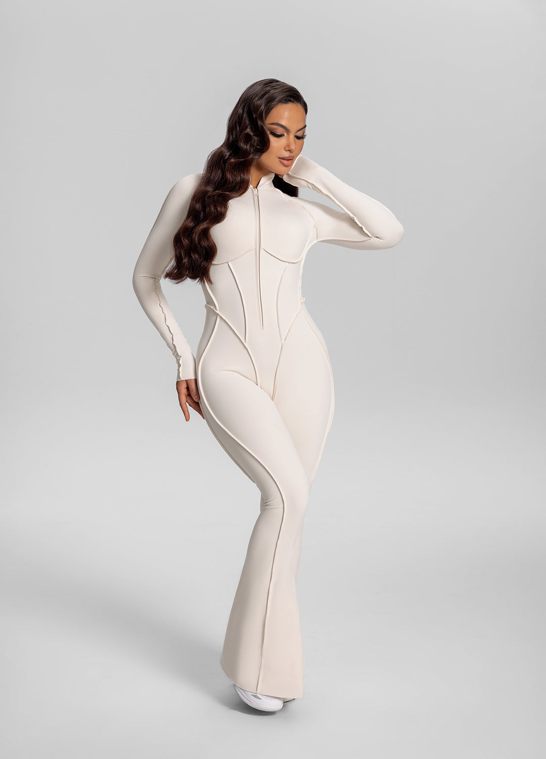 Flared Closed-Back Catsuit - Image 5