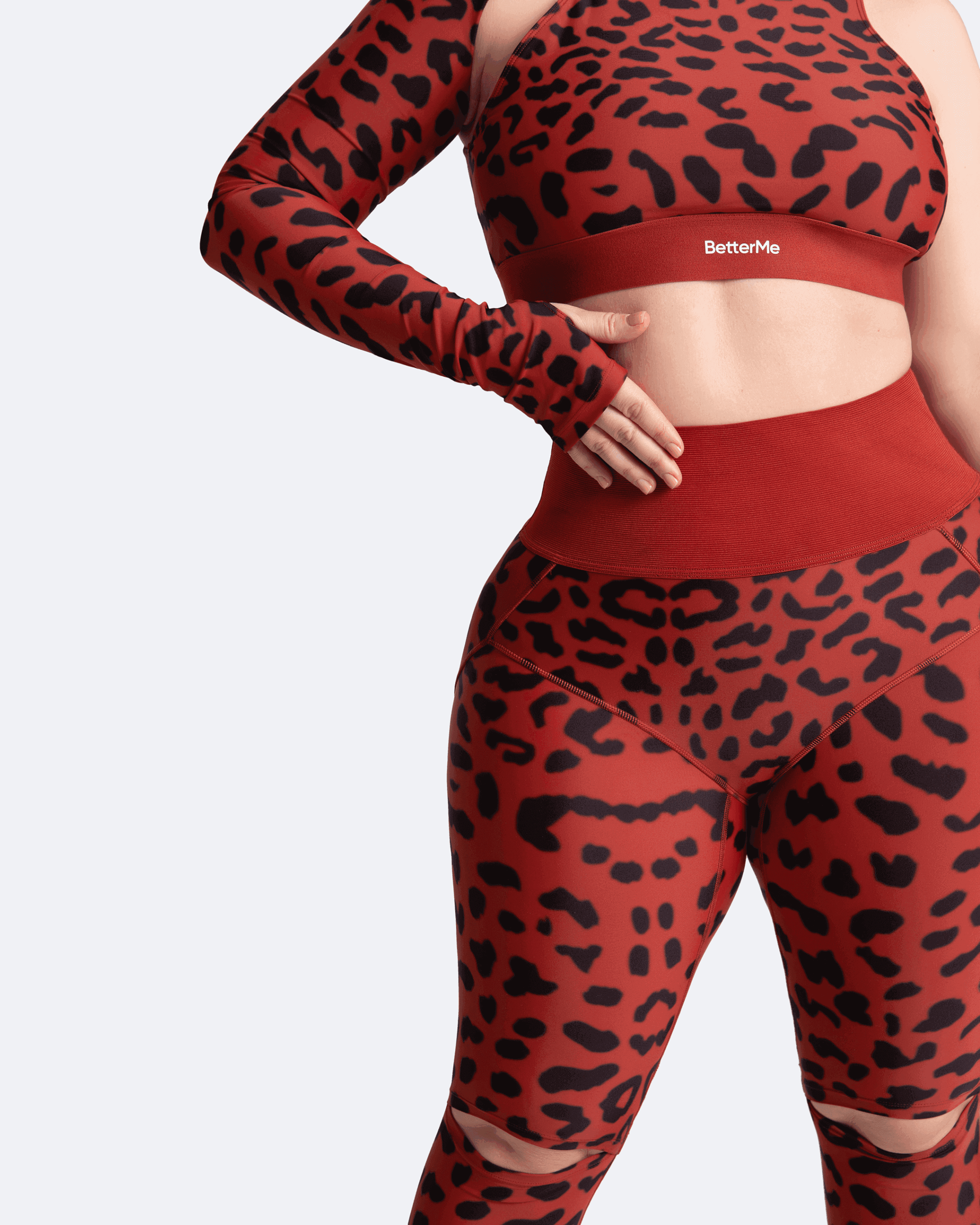 High-Rise Knee-Slit Leggings - Image 15