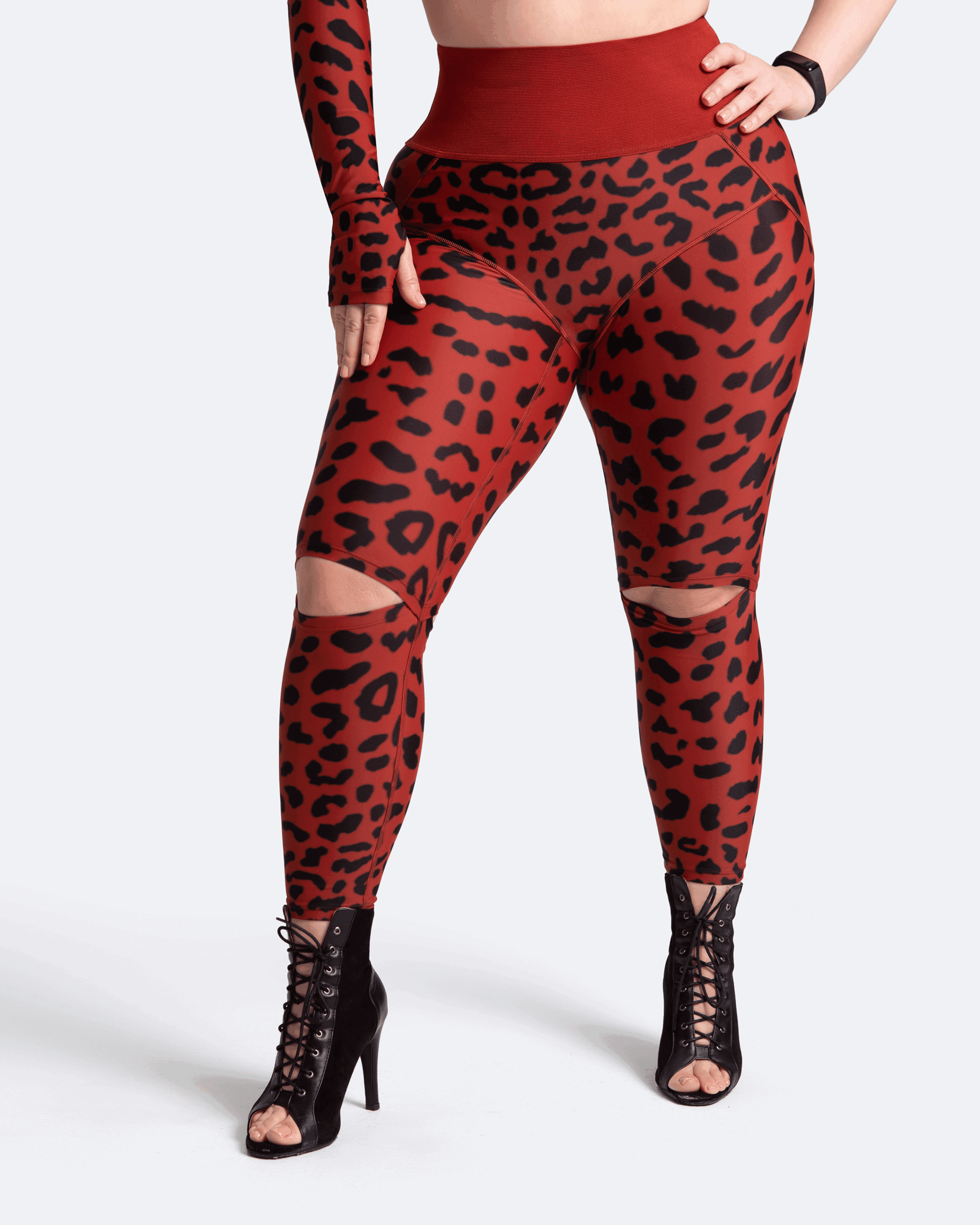 High-Rise Knee-Slit Leggings - Image 12