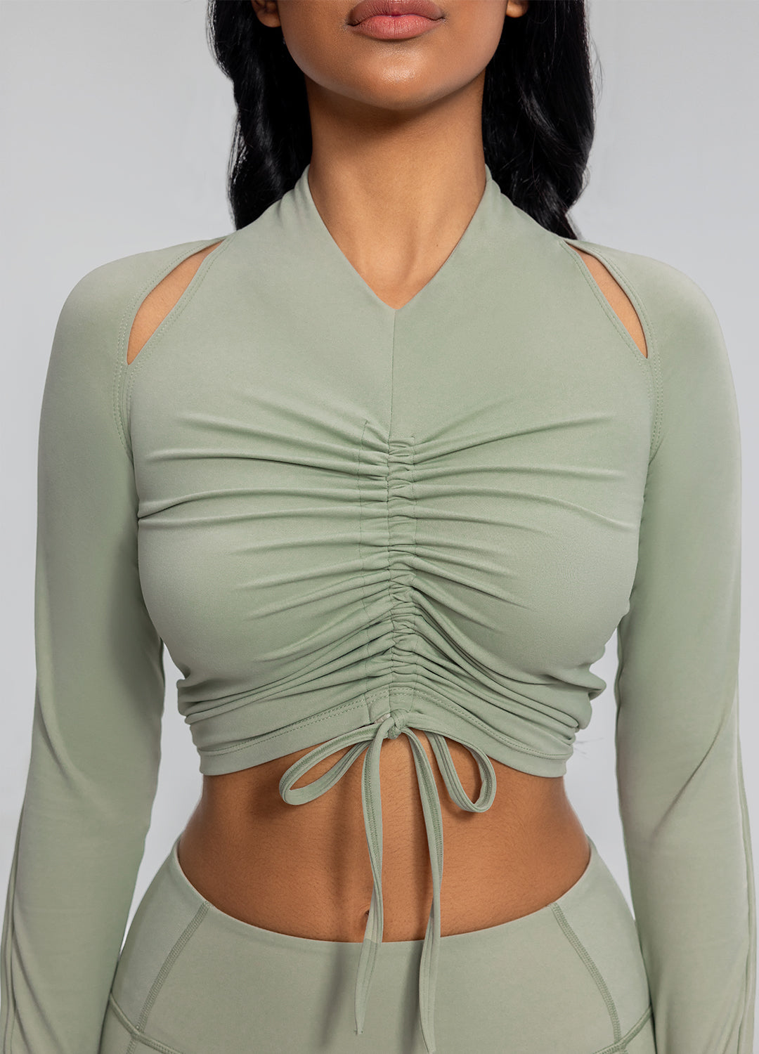 Drawstring Crop Top - Image 4