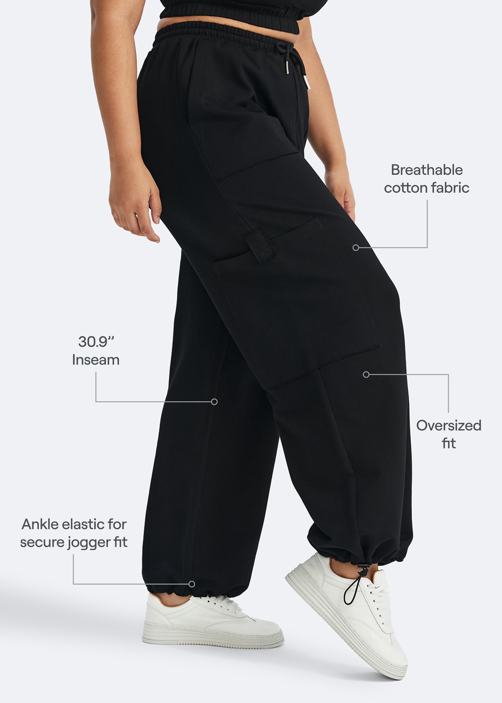 Casual Drawstring Waist Sweatpants - Image 8